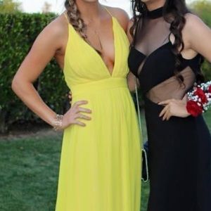 Yellow floor length dress